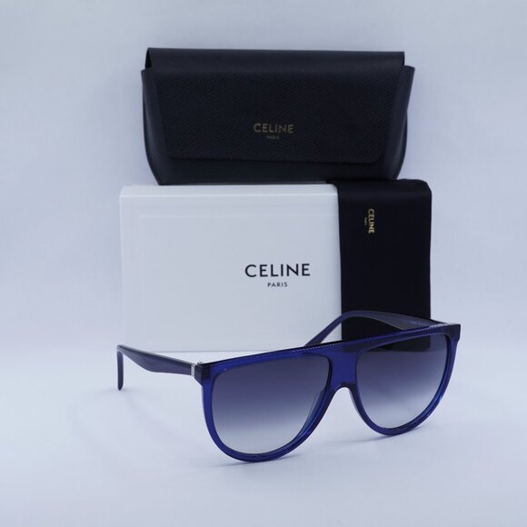 Celine CL4006IN 90B Aviator Sunglasses - Blue/Smoke - Picture 1 of 12